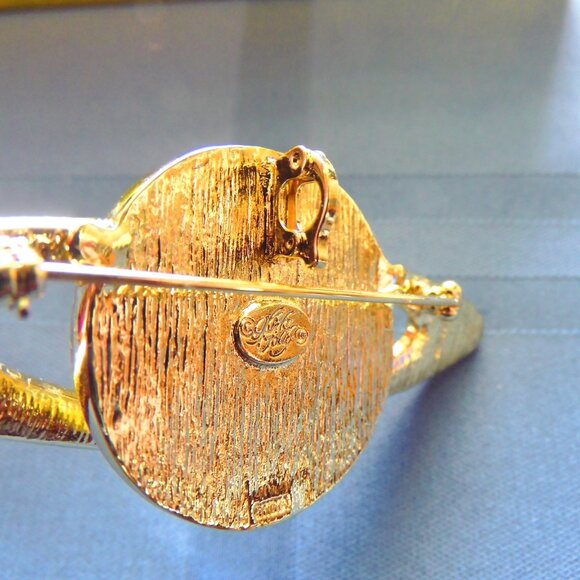 KIRKS FOLLY - SOLAR GALAXY SEAVIEW MOON / VENUS PENDANT or BROOCH / ORIGINAL BOX - Picture 2 of 7